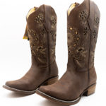 404 Potrillo Lazer Flower flor Cafe Womans Dama Boot 001