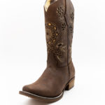 404 Potrillo Lazer Flower flor Cafe Womans Dama Boot 001