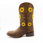 409 Potrillo Girasole Sunflower Cafe Brown Womans Dama Boot 003