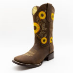 409 Potrillo Girasole Sunflower Cafe Brown Womans Dama Boot 003