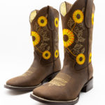 409 Potrillo Girasole Sunflower Cafe Brown Womans Dama Boot 003