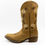 Potrillo 406 Womans Dana White Flower Flor Blanco Ocre Ochre 001