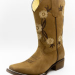 Potrillo 406 Womans Dana White Flower Flor Blanco Ocre Ochre 001